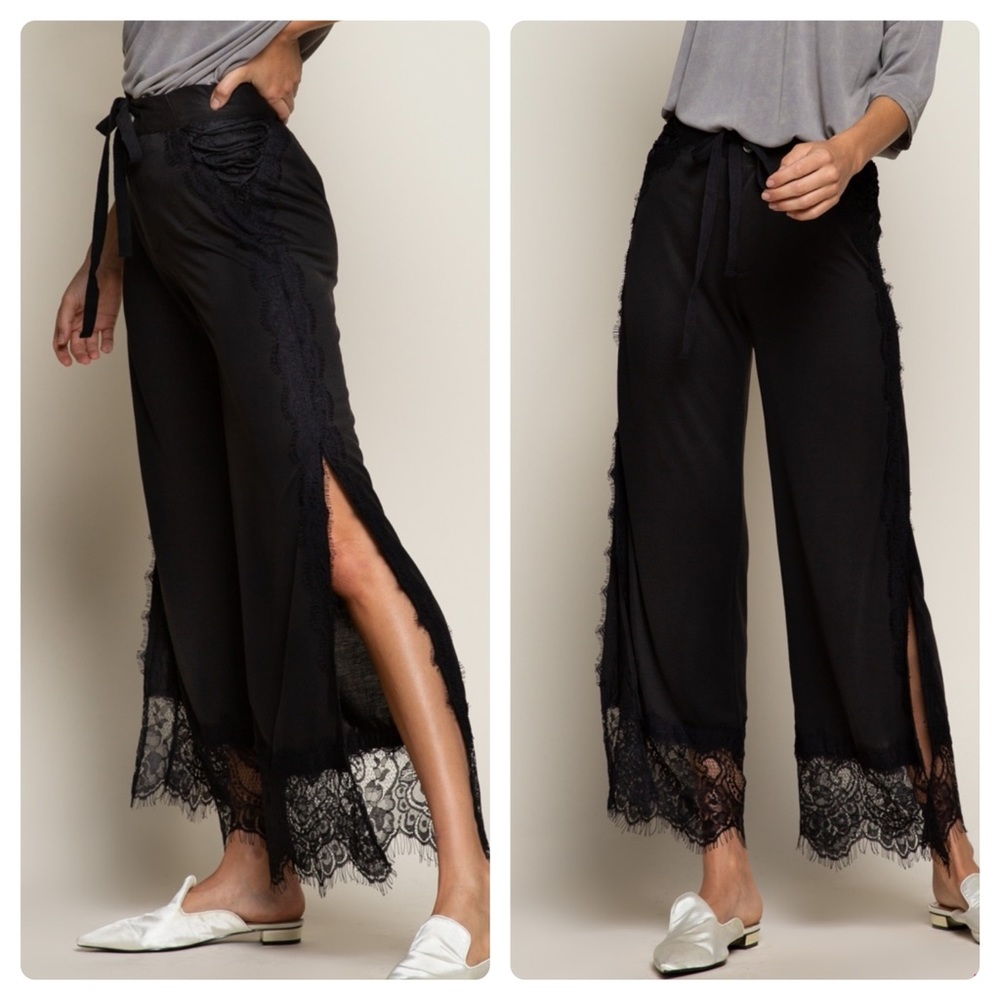 Pol clothing lace trim knit pants - Picture 3 of 6